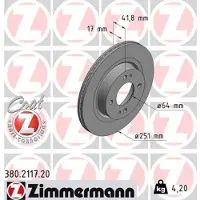 ZIMMERMANN 380.2117.20 Remschijf