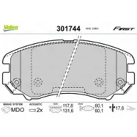Valeo 301744 Remblokken