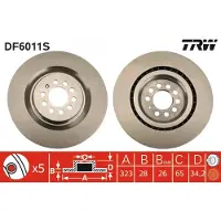 TRW DF6011S Remschijf