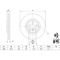 Bosch Remschijf 0 986 479 J06, 1 stuk