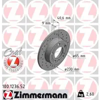 ZIMMERMANN 100.1236.52 Remschijf