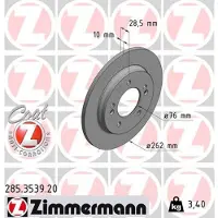 ZIMMERMANN 285.3539.20 Remschijf