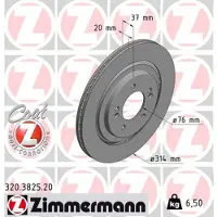 ZIMMERMANN 320.3825.20 Remschijf