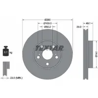 Textar 92096903 Remschijf