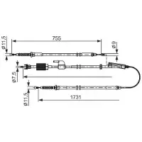 Bosch Kabel, parkeerrem 1 987 482 804
