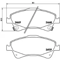 Brembo Remblokken set P 83 109 Brembo voor o.a. TOYOTA