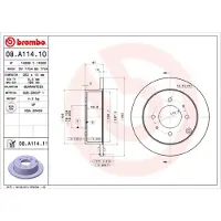 Brembo 08.A114.11 Remschijf