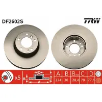 TRW DF2602S Remschijf