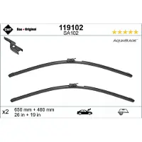 Valeo Wisserblad AquaBlade 119102, 650/480mm, Voor, 2 Stuk