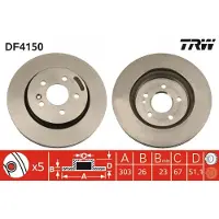 TRW DF4150 Remschijf