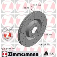 ZIMMERMANN 100.3326.52 Remschijf