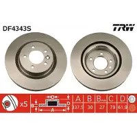 TRW DF4343S Remschijf