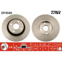 TRW DF4560 Remschijf