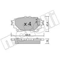 METELLI Remblokkenset, schijfrem 22-1290-0