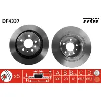 TRW DF4337 Remschijf