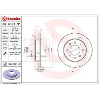 Brembo 08.9081.31 Remschijf
