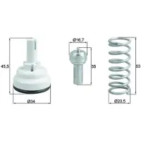 MAHLE ORIGINAL Thermostaat, koelvloeistof TX 182 87D