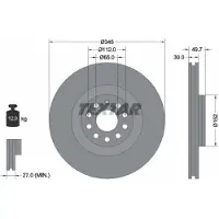 Textar Remschijf 92120605, 1 stuk