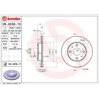 Brembo 09.A236.11 Remschijf
