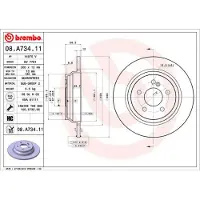 Brembo 08.A734.11 Remschijf