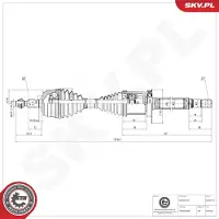 ESEN SKV 40SKV173 Aandrijfas