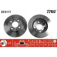 TRW DF4117 Remschijf