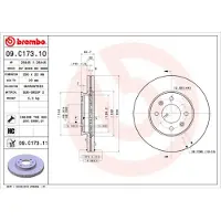 Brembo 09.C173.11 Remschijf