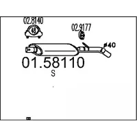 MTS 01.58110 Uitlaat middendemper