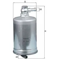 MAHLE ORIGINAL Brandstoffilter KL 599 Mahle voor o.a. AUDI