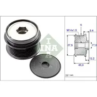 INA Dynamovrijloop 535017410 Ina voor o.a. JEEP
