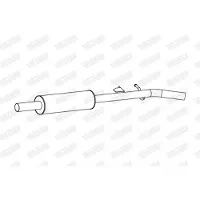 Walker 24309 Uitlaat middendemper