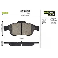 Valeo 872538 Remblokken