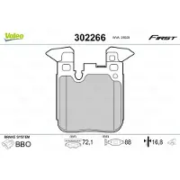 Valeo 302266 Remblokken