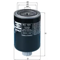 MAHLE ORIGINAL KC 191 Brandstoffilter
