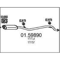 MTS 01.59890 Uitlaat middendemper