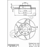 Brembo 08.4475.75 Remschijf