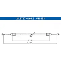 Ate 24.3727-0493.2 Handremkabel