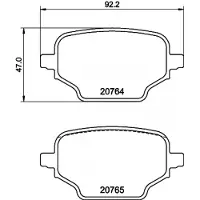 Hella 8DB 355 039-911 Remblokken