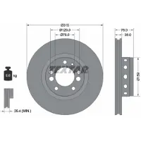 Textar 92070900 Remschijf