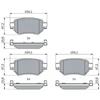 Bosch Remblokset 0 986 460 010, achter