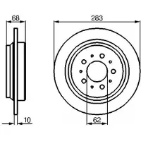 Bosch Remschijf 0 986 478 445, achter, volledig, 1 Stuk