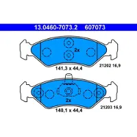 Ate Remblokken set 13.0460-7073.2 ATE voor o.a. FORD, MAZDA