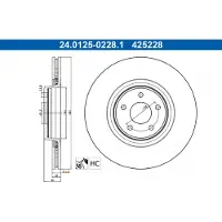 Ate 24.0125-0228.1 Remschijf
