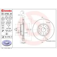 Brembo Remschijf 9676921 achter, geventileerd, 1 Stuk