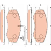 TRW Remblokken set GDB1885 TRW voor o.a. NISSAN, OPEL, RENAULT