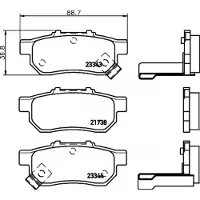 Hella 8DB 355 017-151 Remblokken