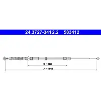 Ate 24.3727-3412.2 Handremkabel