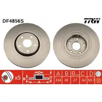 TRW DF4856S Remschijf