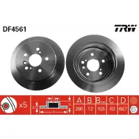 TRW DF4561 Remschijf