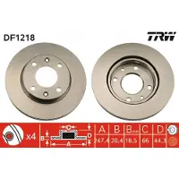 TRW DF1218 Remschijf